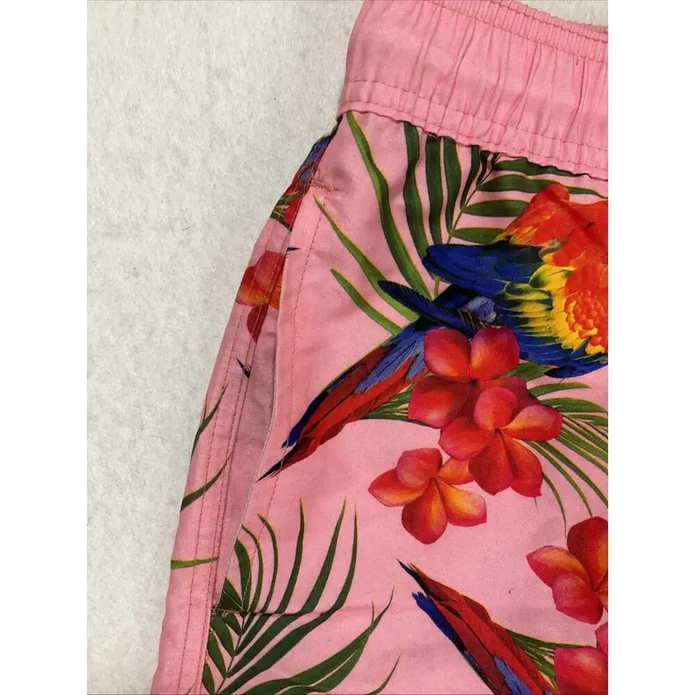 Neff Unlined Board Short Swim Trunks Mens XL Floral Parrot Tropical Vacation